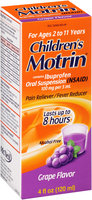 Children's Motrin® Grape Ibuprofen Pain Reliever/Fever Reducer Oral Suspension 4 fl. oz. Box