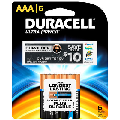 Duracell Ultra Power AAA Batteries 6 ct Pack