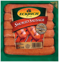Eckrich Naturally Hardwood Smoked Made W/Pork Turkey & Beef Smoked Sausage 14 Oz Pack