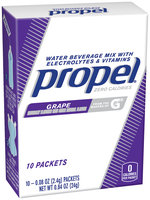 Propel® Grape Water Beverage Mix with Electrolytes & Vitamins 10-0.08 oz. Packets