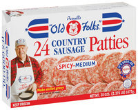 Purnell's Old Folks Spicy-Medium Patties 24 Ct Country Sausage 38 Oz Box