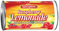 Springfield Raspberry Frozen Concentrated Lemonade 12 Oz Can