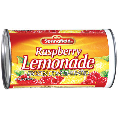 Springfield Raspberry Frozen Concentrated Lemonade 12 Oz Can