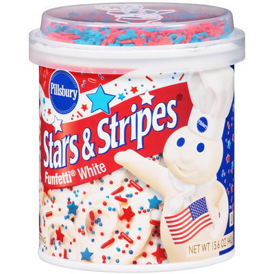 Pillsbury® Stars & Stripes® Funfetti® White Frosting 15.6 oz. Canister