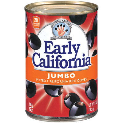 EARLY CALIFORNIA Jumbo Pitted California Ripe Olives 5.75 OZ CAN
