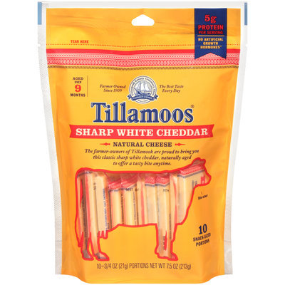Tillamoos® Snack-Sized Sharp White Cheddar Cheese 10 ct Bag
