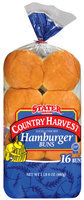 Stater Bros. Country Harvest Hamburger 16 Ct Buns 24 Oz Bag