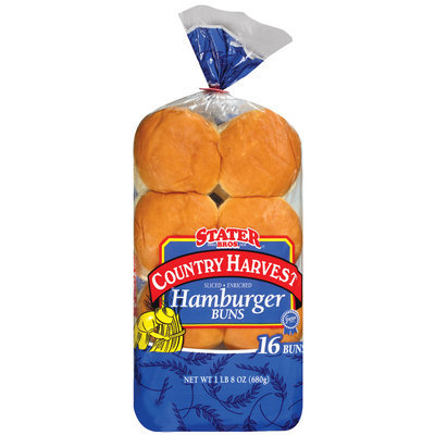 Stater Bros. Country Harvest Hamburger 16 Ct Buns 24 Oz Bag