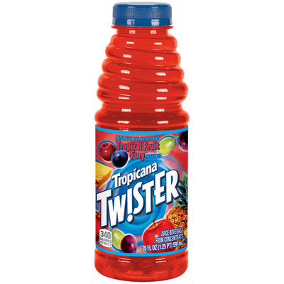 Twister Tropical Fruit Fury Juice Beverage 20 Oz Bottle