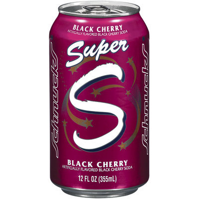 Schnucks Super S Black Cherry Soda 12 Oz Can