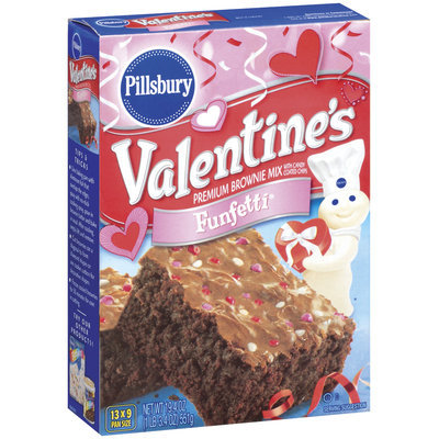 Pillsbury Valentine's Funfetti W/Candy Coated Chips Brownie Mix 19.4 Oz Box