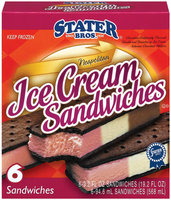 Stater Bros. Neopolitan 6 Ct Ice Cream Sandwiches 19.2 Oz Box