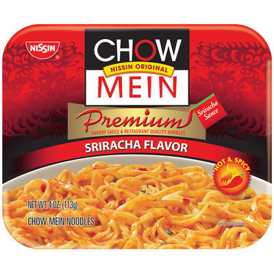Nissin® Premium Sriracha Flavor Chow Mein Noodles 4 oz. Tray