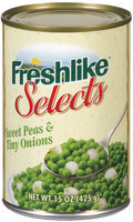 Freshlike Selects Sweet & Onions Tiny Peas 15 Oz Can
