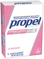 Propel® Raspberry Lemonade Water Beverage Mix with Electrolytes & Vitamins 10-0.08 oz. Packets