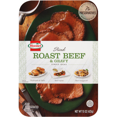 Hormel® Sliced Roast Beef & Gravy 15 oz. Tray