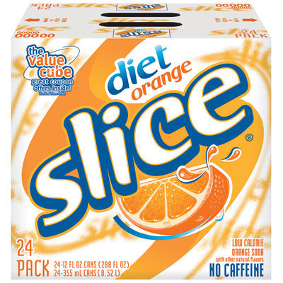 Diet Slice® Orange Soda 24 Pack 12 fl. oz. Cans