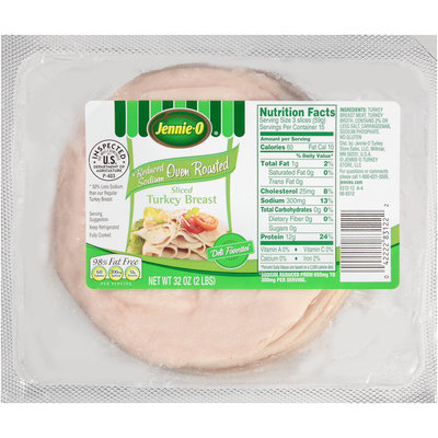Jennie-O® Deli Favorites® Reduced Sodium Oven Roasted Sliced Turkey Breast 32 oz. Pack