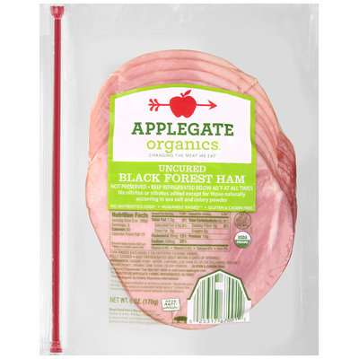 Applegate Organics® Uncured Black Forest Ham 6 oz. Pack