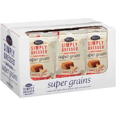 Marzetti® Simply Dressed™ Garlic & Butter Super Grains Baked Croutons 4 oz. Pouch