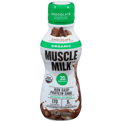 Muscle Milk® Organic Chocolate Non Dairy Protein Shake 12 fl. oz. Bottle
