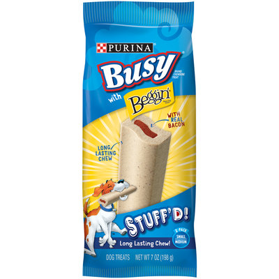 Purina Busy with Beggin' Stuff'd! Small Medium Dog Treats 7 oz. Pouch