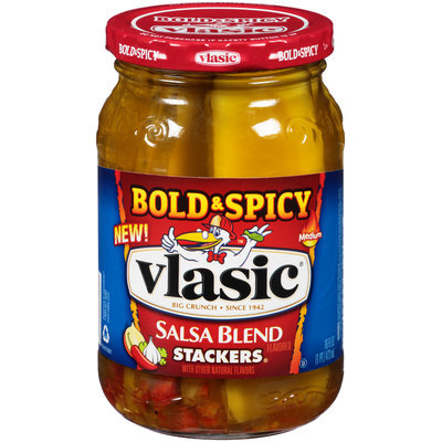 Vlasic® Bold & Spicy Salsa Blend Stackers® Pickles 16 fl. oz. Jar