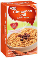 Great Value™ Cinnamon Roll Instant Oatmeal 10 ct Box