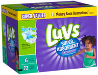 Stretch Luvs Super Absorbant Leakguards Diapers Size 6 72 Count