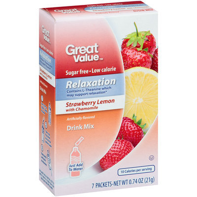 Great Value™ Relaxation Strawberry Lemon with Chamomile Drink Mix 7 ct Box