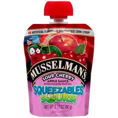 Musselman's® Squeezables Sours! Sour Cherry Apple Sauce 3.17 oz. Pouch