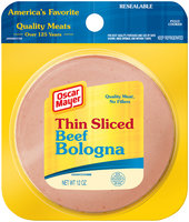 Oscar Mayer Cold Cuts Beef Thin Sliced Bologna 12 Oz Peg