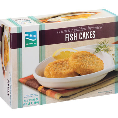 Icelandic Brand® Seafood Crunchy Golden Breaded Fish Cakes 24 oz. Box