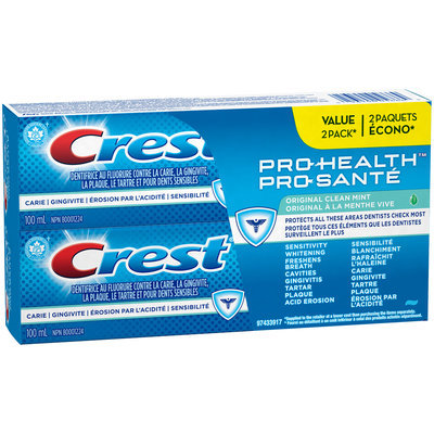 Crest Pro-Health Original Clean Mint Flavour Toothpaste, 100 mL Twin Pack