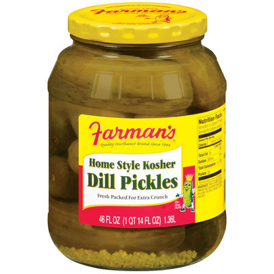 Farman's Home Style Kosher Dill Pickles 46 Oz Jar