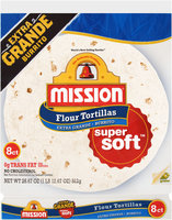Mission® Extra Grande Super Soft™ Flour Tortillas 8 ct Bag