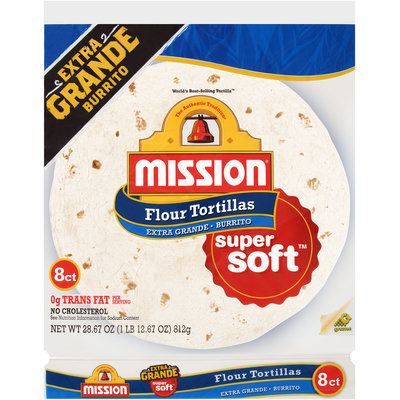 Mission® Extra Grande Super Soft™ Flour Tortillas 8 ct Bag