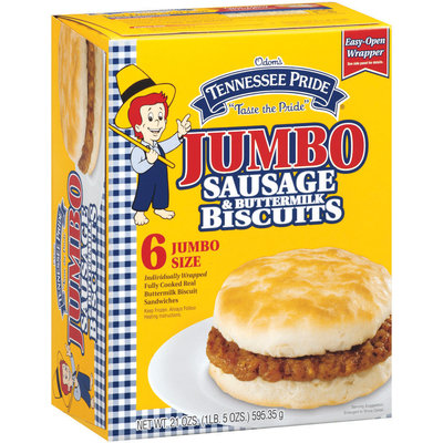 Tennessee Pride Sausage & Buttermilk Biscuits 21 Oz Sandwiches 6 Ct Box