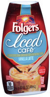 Folgers Iced Cafe™ Vanilla Latte Coffee Drink Concentrate 1.62 fl. oz. Squeeze Bottle