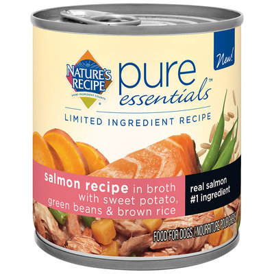 Nature's Recipe® Pure Essentials™ Salmon Recipe in Broth with Sweet Potato, Green Beans & Brown Rice Wet Dog Food Pull-Top Can