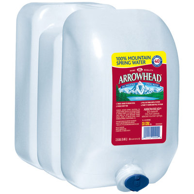 ARROWHEAD Brand 100% Mountain Spring Water, 2.5-gallon plastic jug