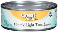 Great Value™ Chunk Light Tuna in Vegetable Oil 5 oz. Can