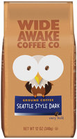 Wide Awake Coffee Company Seattle Style Dark Very Bold Ground Coffee 12 Oz Stand Up Bag
