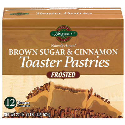 Haggen Brown Sugar & Cinnamon Frosted 12 Ct Toaster Pastries 22 Oz Box
