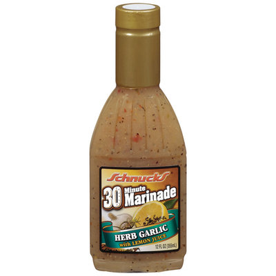 Schnucks Herb Garlic W/Lemon Juice 30 Minute Marinade 12 Oz Plastic Bottle