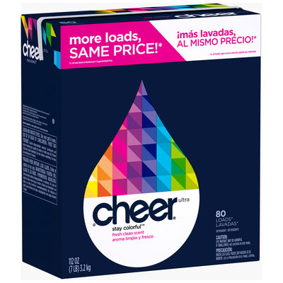 Cheer Ultra Fresh Clean Scent Powder Laundry Detergent 112 oz. Box