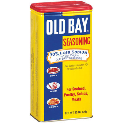 Old Bay For Seafood/Poultry/Salads/Meats Seasoning 30% Less Sodium 15 Oz Shaker