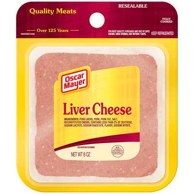 Oscar Mayer Cold Cuts Liver Cheese 8 Oz Peg