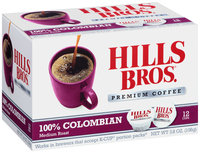 Hills Bros.® 100% Colombian Medium Roast Premium Coffee Single Serve Cups 12 ct Box