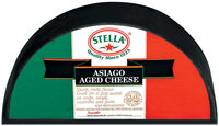 Stella® Asiago Aged Half Wheel Black Wax Cheese 11 Lb Wheel